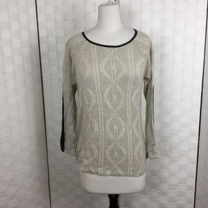 Monteau Gray sweater, black accents, Size S
